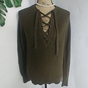 H&M LOGG Tie Up Front Sweater